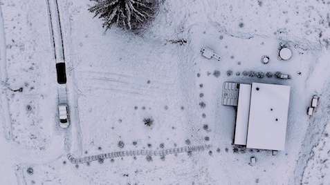 Laska House. Оренда будиночка в горах. Aerial ззовні